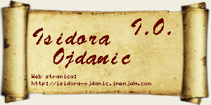 Isidora Ojdanić vizit kartica